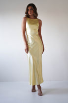 Bayleigh Soft Satin Maxi  | Yellow - Oh Hello Clothing