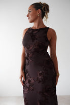 SASHA Dresses 1*DONE - 64623D06 CHOCOLATE MAXI LIKE HALSEY