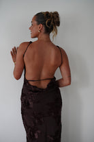 SASHA Dresses 1*DONE - 64623D06 CHOCOLATE MAXI LIKE HALSEY