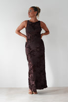 SASHA Dresses 1*DONE - 64623D06 CHOCOLATE MAXI LIKE HALSEY