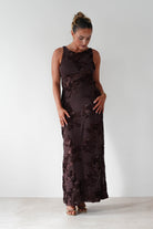 SASHA Dresses 1*DONE - 64623D06 CHOCOLATE MAXI LIKE HALSEY