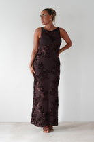 SASHA Dresses 1*DONE - 64623D06 CHOCOLATE MAXI LIKE HALSEY