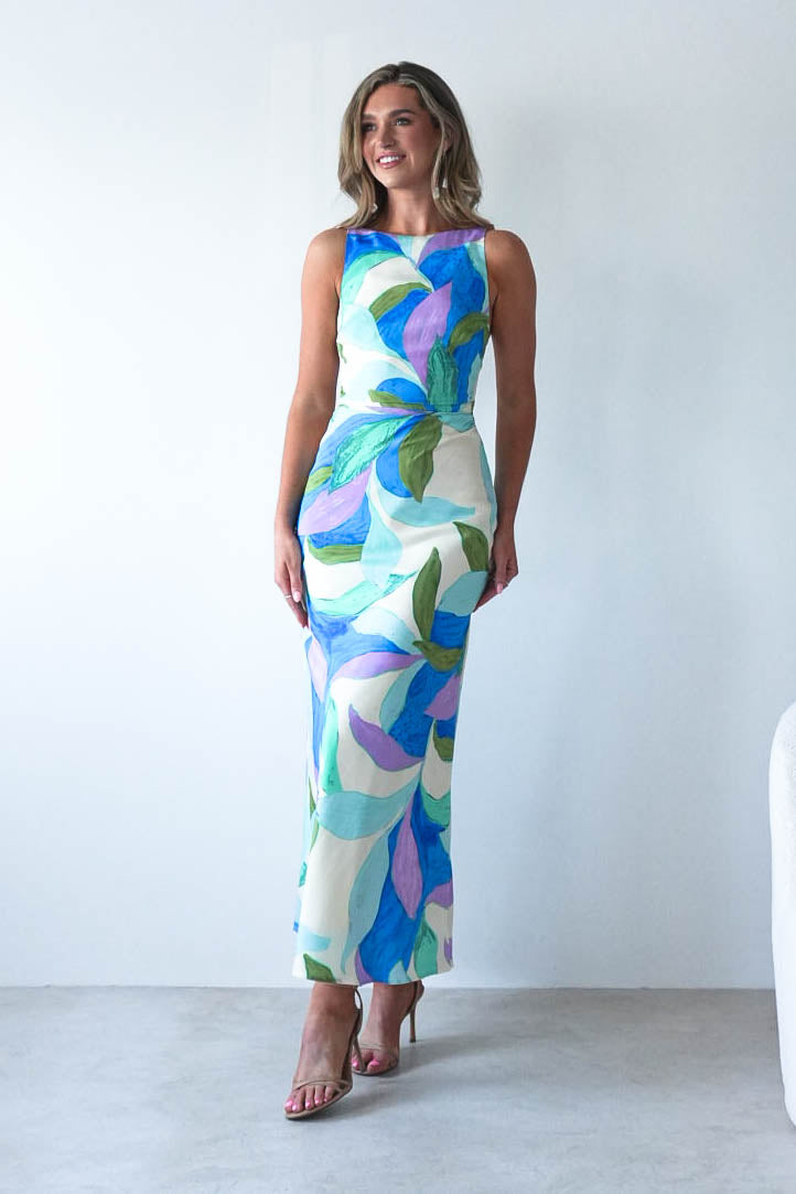Lily Printed Maxi Dress | Mixed Print