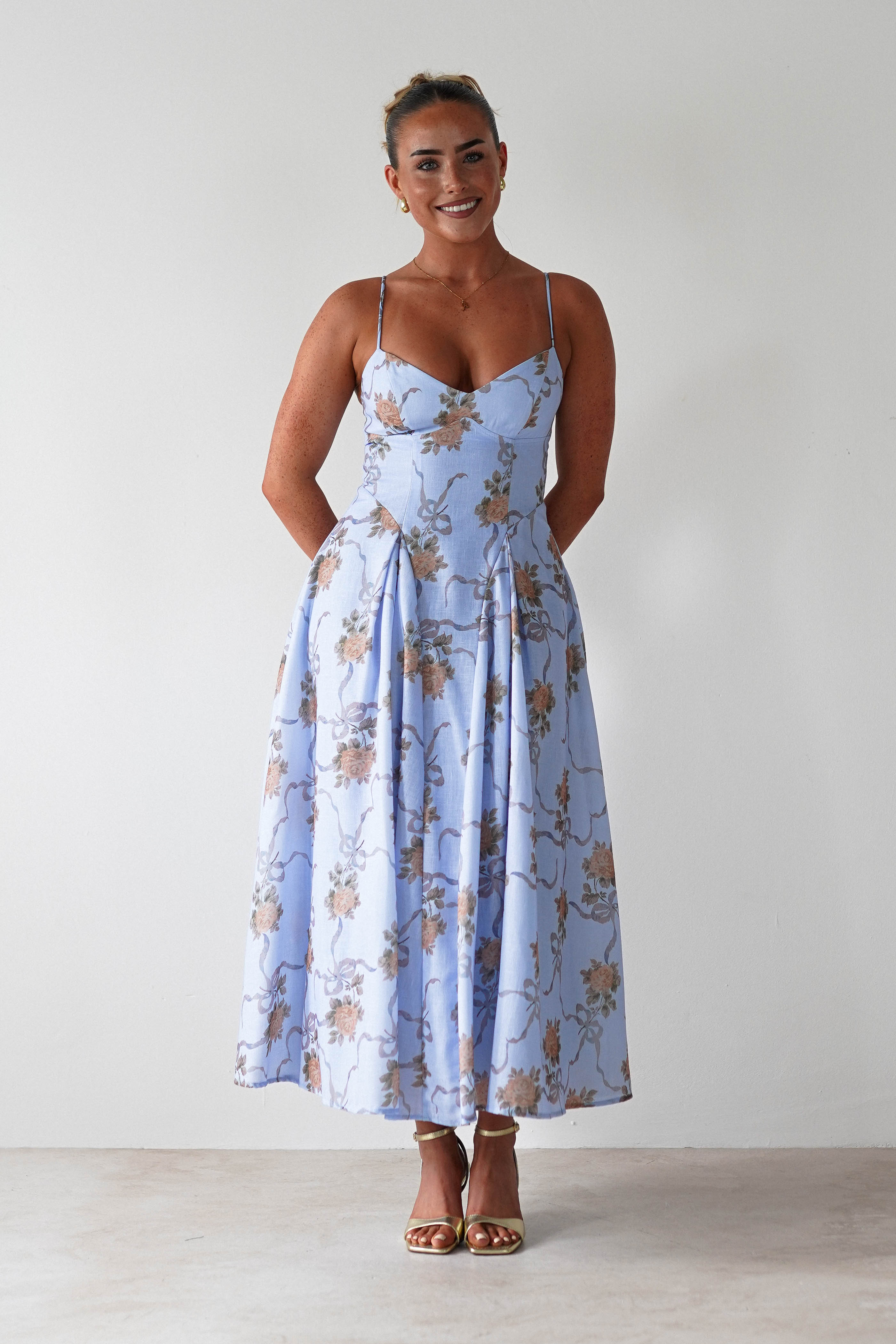 SASHA Dresses 1*DONE - 64704D09 BLUE MAXI - SASHA