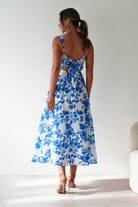 Maisie Floral Skater Maxi  | Blue 