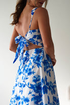 Maisie Floral Skater Maxi  | Blue 