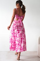 Maisie Floral Skater Maxi  | Pink 
