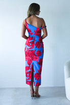 Elliot Floral Print Midi  | Blue/Red - Oh Hello Clothing