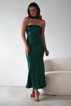 Alice Soft Satin Maxi  | Emerald Green - Oh Hello Clothing