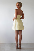 Angelica Structured Mini Dress | Yellow - Oh Hello Clothing