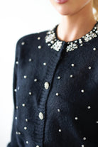 Chenna Embellished Cardigan | Black - Oh Hello Clothing