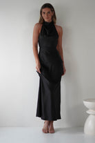 Capriana Pearl Back Maxi  | Black - Oh Hello Clothing