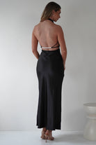 Capriana Pearl Back Maxi  | Black - Oh Hello Clothing