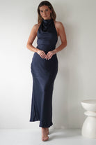 Capriana Pearl Back Maxi  | Navy - Oh Hello Clothing