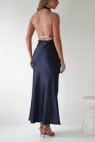 Capriana Pearl Back Maxi  | Navy - Oh Hello Clothing