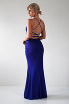 Cataleya Rhinestone Bodycon Gown | Royal Blue - Oh Hello Clothing