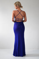 Cataleya Rhinestone Bodycon Gown | Royal Blue - Oh Hello Clothing