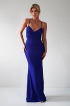 Cataleya Rhinestone Bodycon Gown | Royal Blue - Oh Hello Clothing