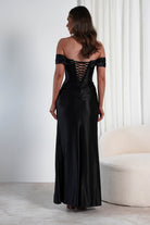 Serena Off The Shoulder Gown | Black - Oh Hello Clothing