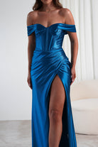 Serena Off The Shoulder Gown | Peacock - Oh Hello Clothing
