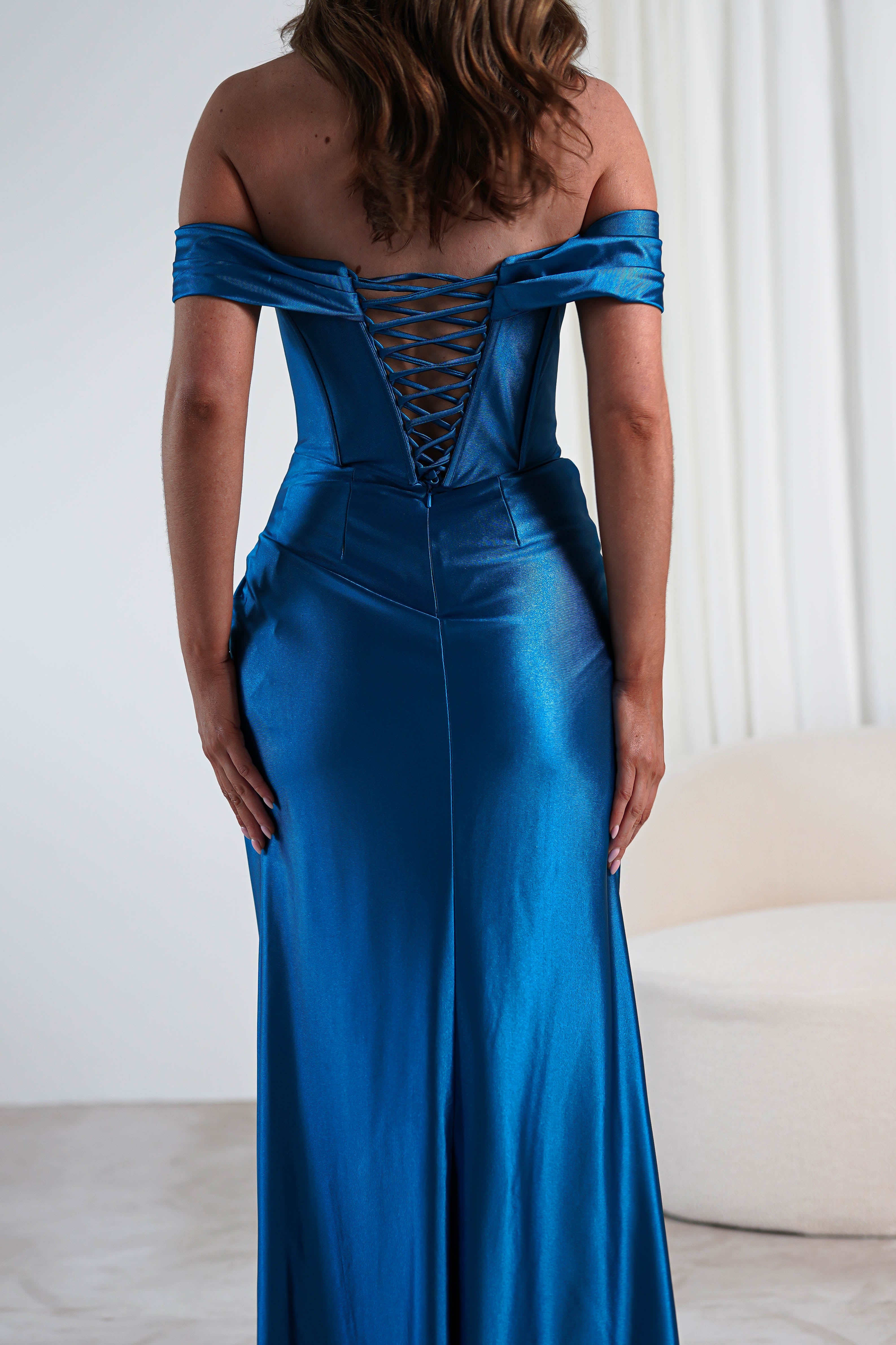 Serena Off The Shoulder Gown | Peacock - Oh Hello Clothing