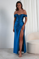 Serena Off The Shoulder Gown | Peacock - Oh Hello Clothing