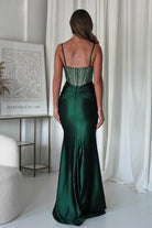 Vera Embellished Bodycon Gown | Emerald Green - Oh Hello Clothing