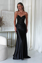 Raquel Bodycon Embellished Gown | Black - Oh Hello Clothing