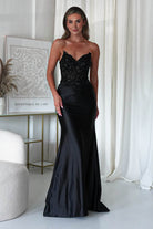 Raquel Bodycon Embellished Gown | Black - Oh Hello Clothing