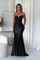Raquel Bodycon Embellished Gown | Black - Oh Hello Clothing