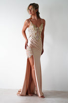Cinderella Debs & Prom Dresses Regina Embellished Bodice Gown | Champagne/Gold