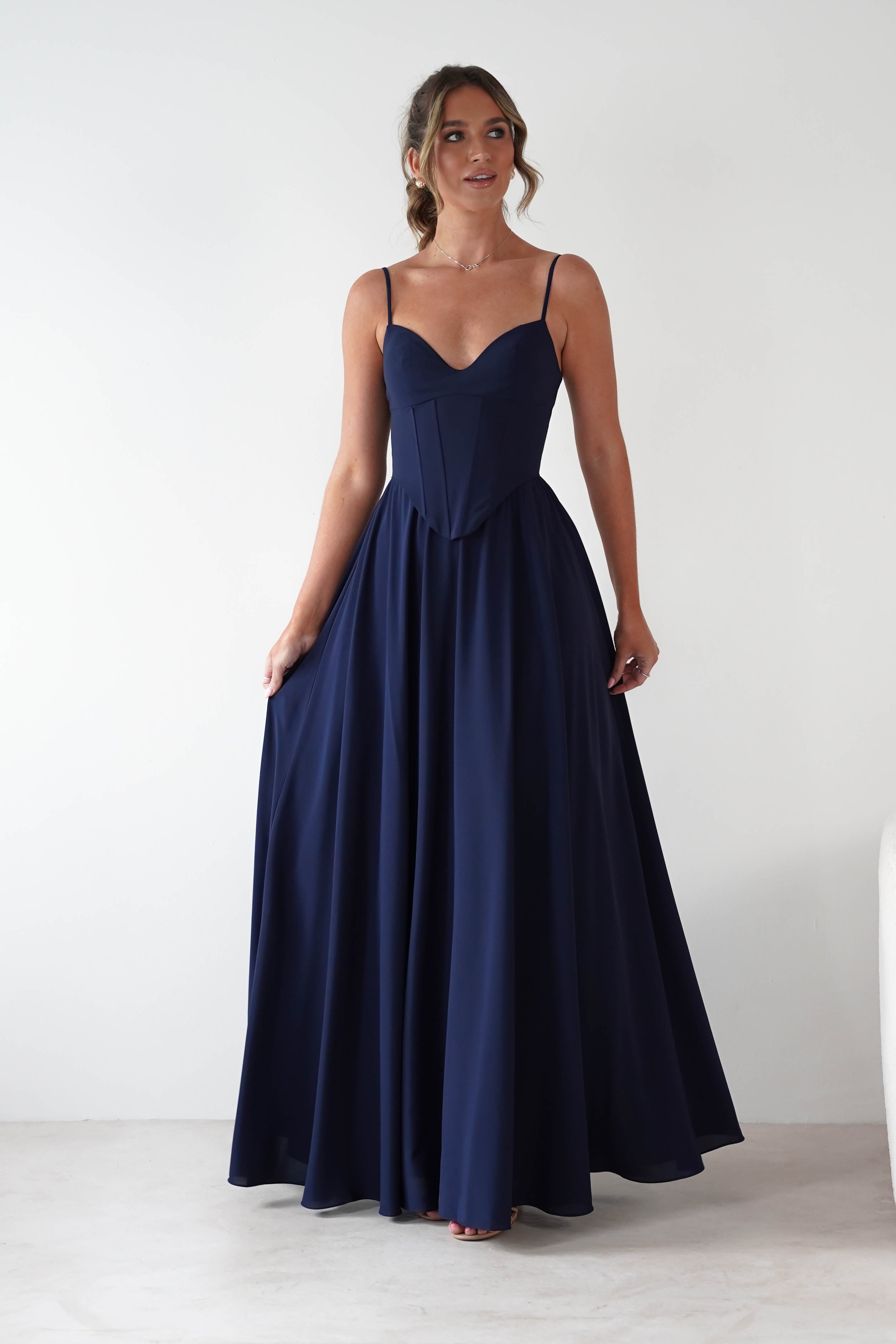 Cinderella Dresses 1*DONE -CINDERALLA-T711-NAVY GOWN