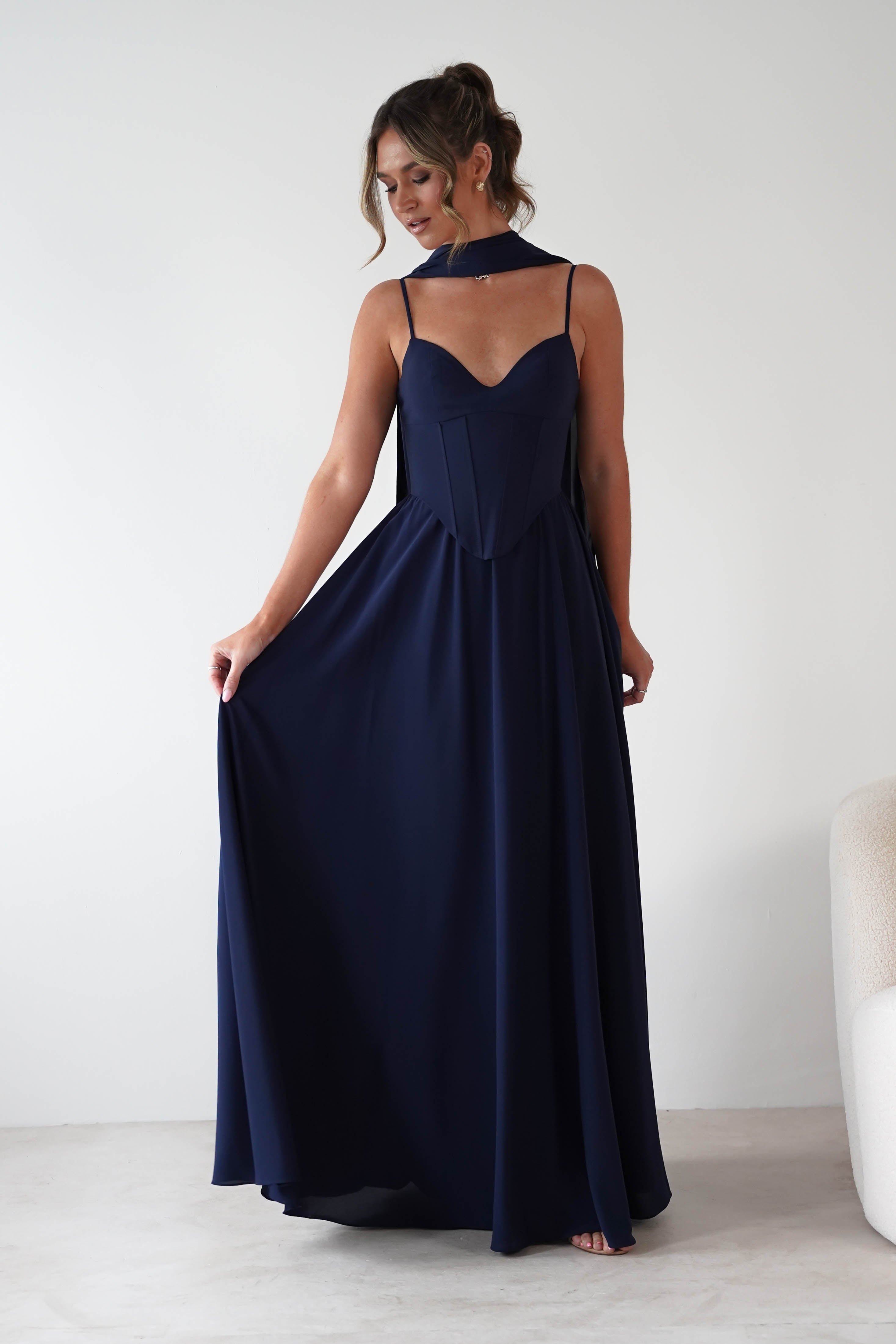 Cinderella Dresses 1*DONE -CINDERALLA-T711-NAVY GOWN