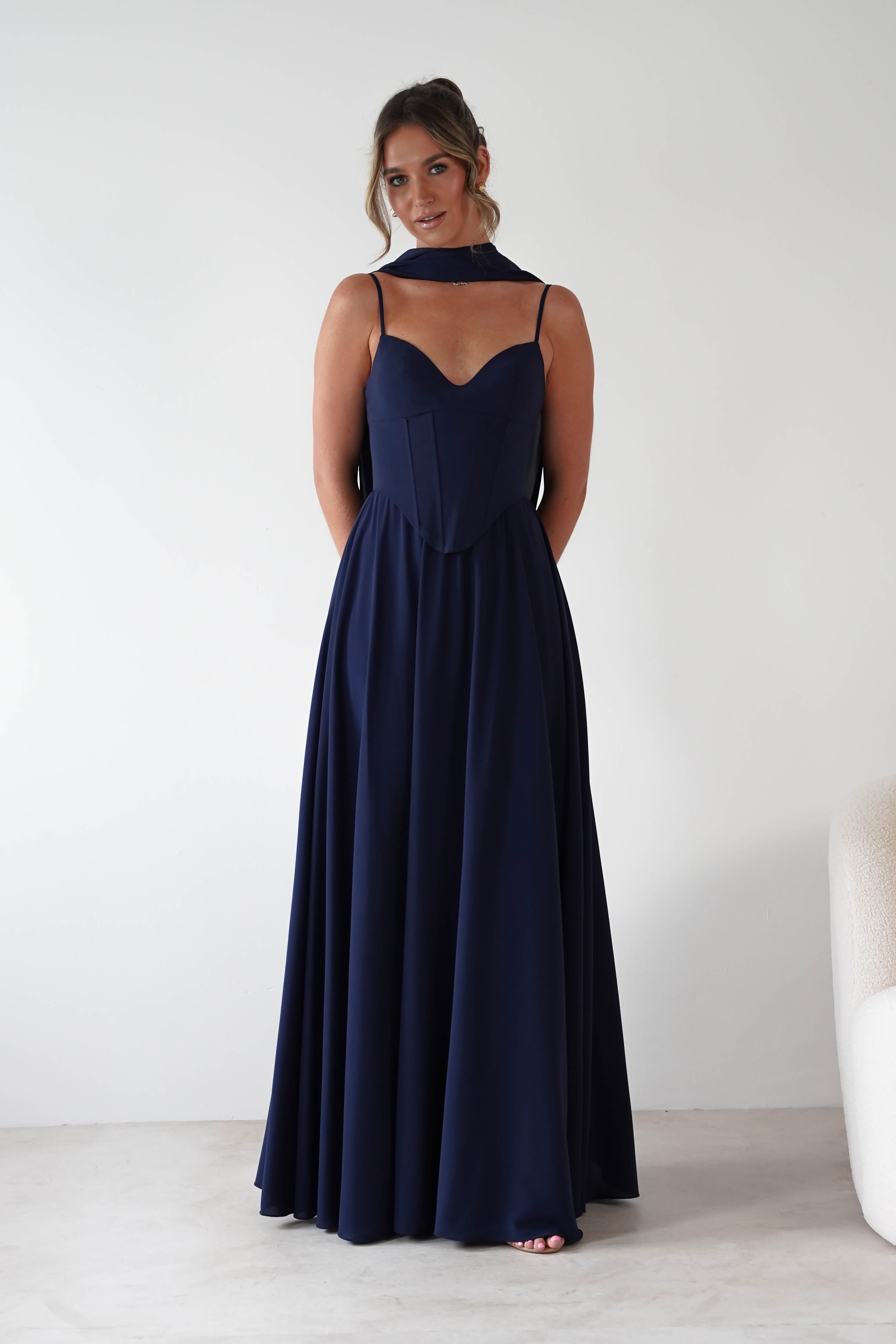 Cinderella Dresses 1*DONE -CINDERALLA-T711-NAVY GOWN