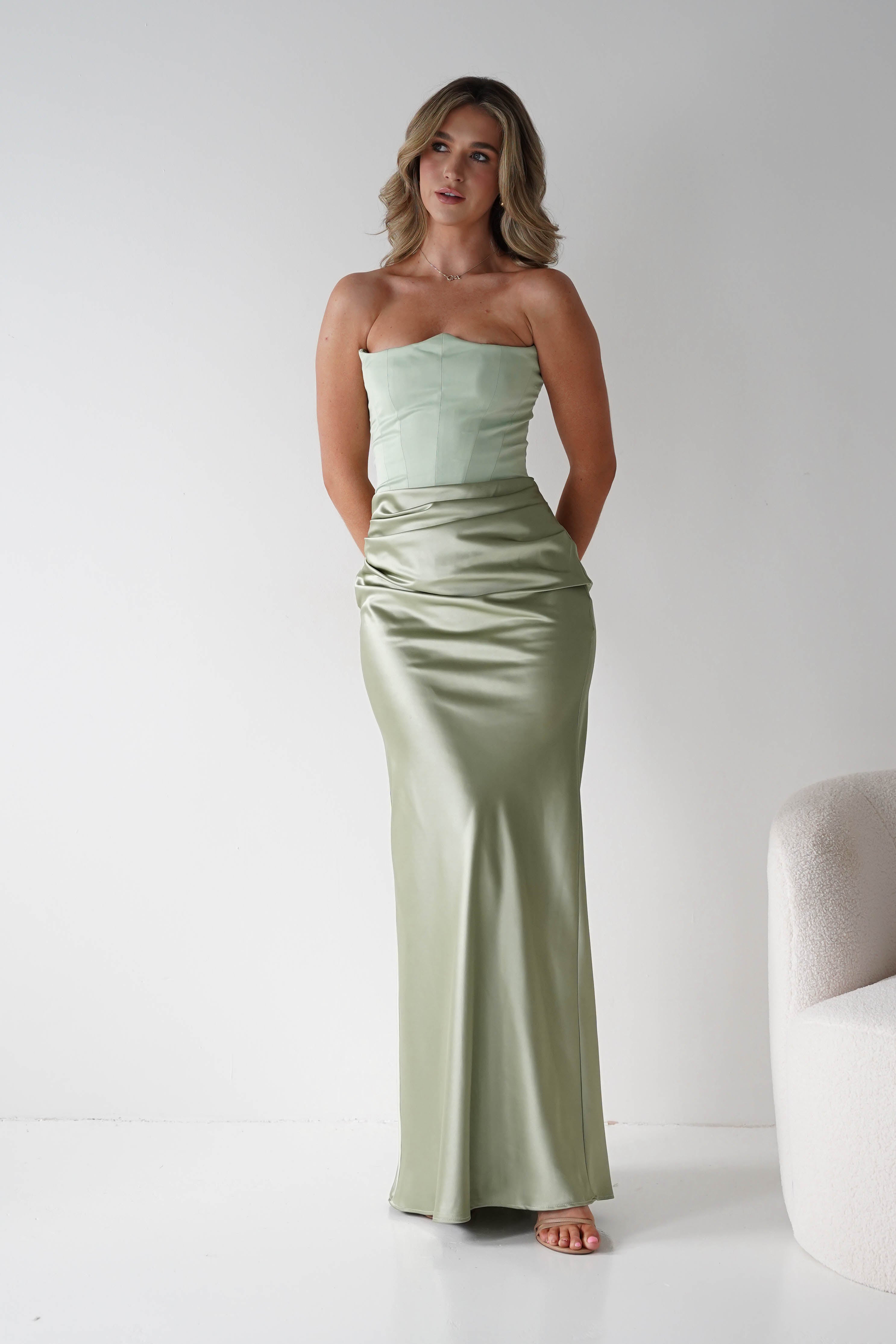 Cinderella Dresses 1*DONE -CINDERALLA-T816- CORSET SAGE GOWN