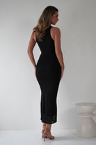 SASHA Dresses Hallie Mesh Bodycon Maxi Dress | Black