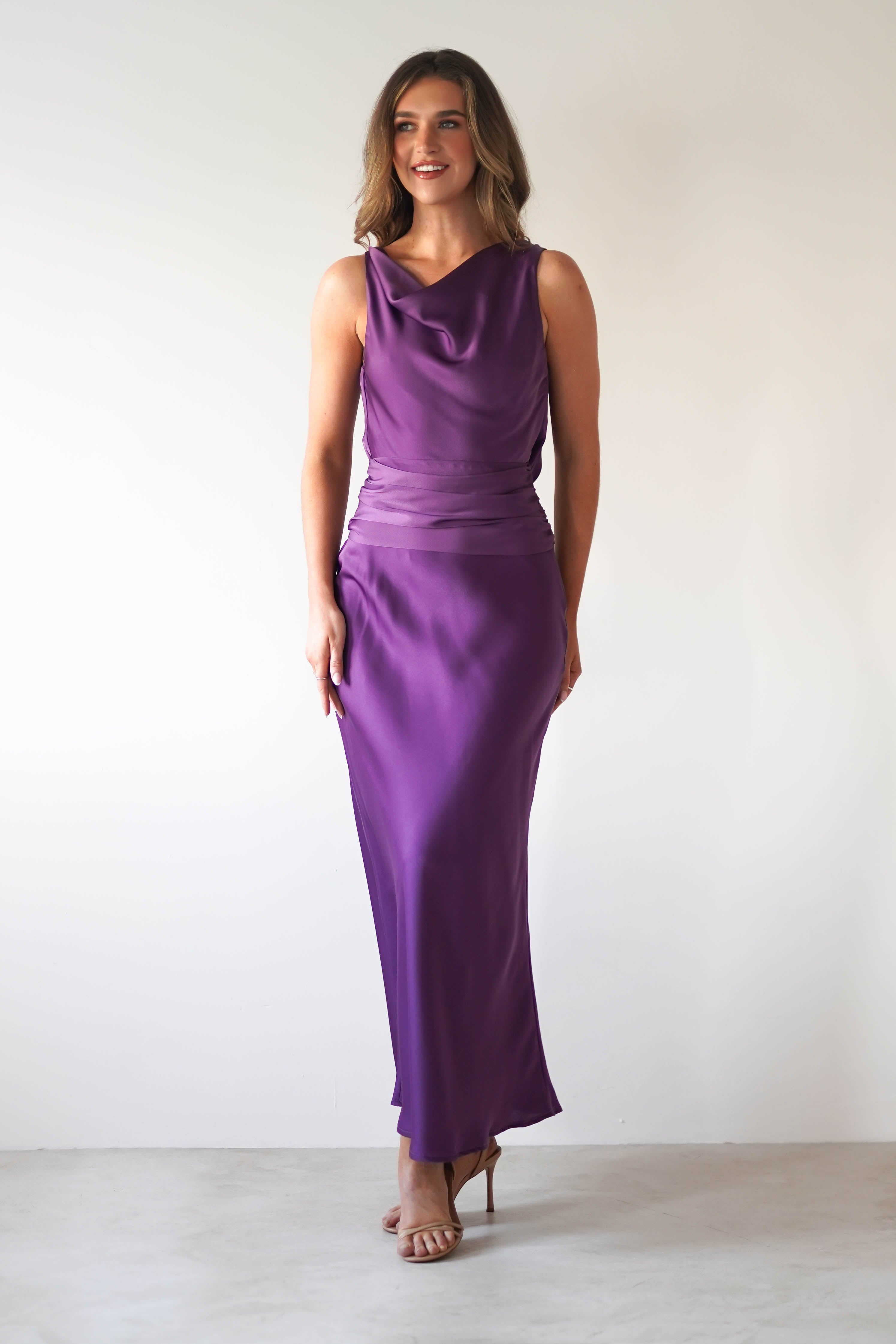 River Backless Maxi Dress | Deep Purple