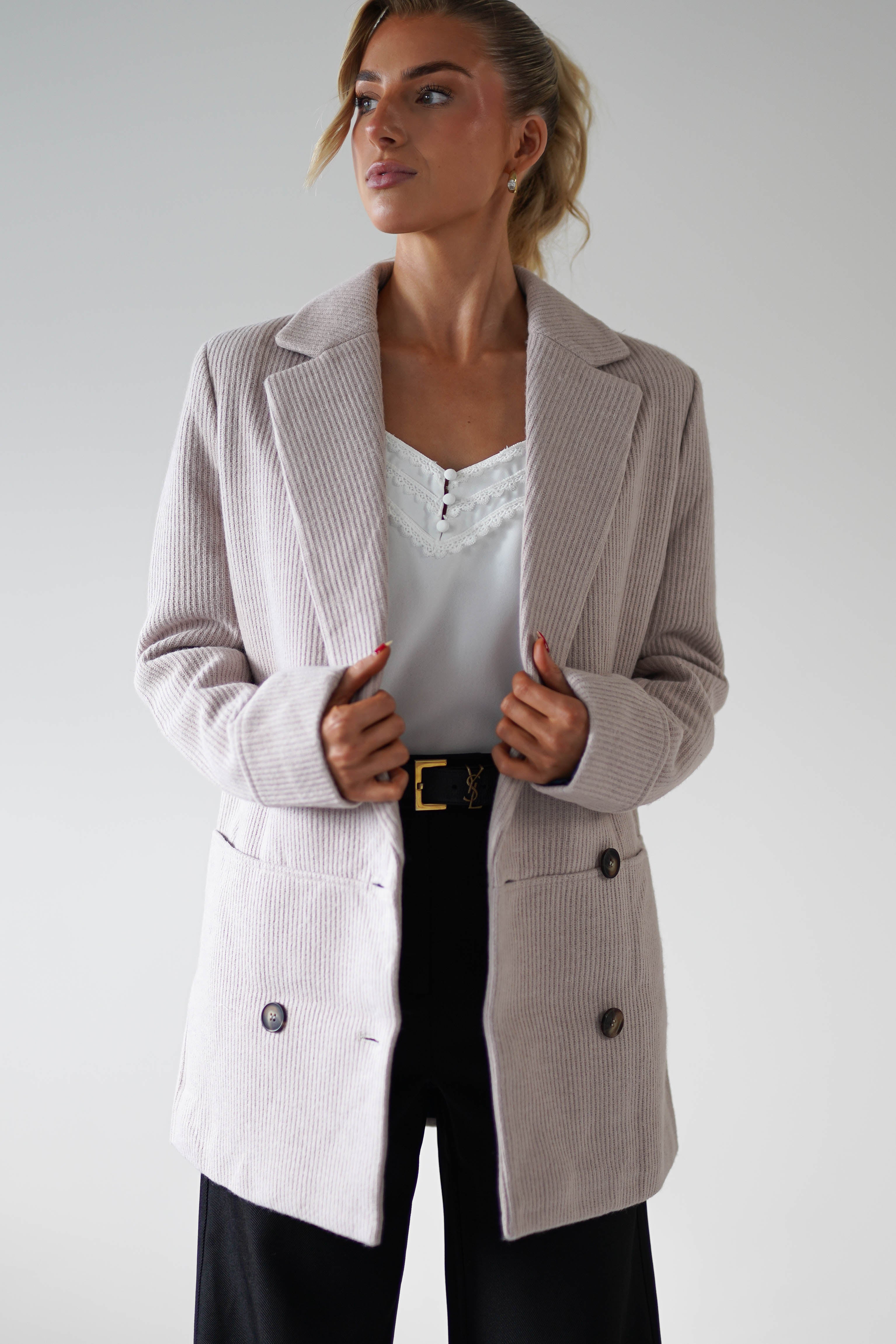 Reno Tailored Over Sized Coat | Taupe - Oh Hello Clothing