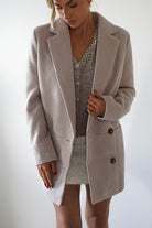 Reno Tailored Over Sized Coat | Taupe - Oh Hello Clothing