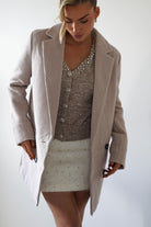 Reno Tailored Over Sized Coat | Taupe - Oh Hello Clothing