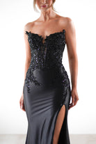 Dallas Luxe Embellished Gown | Black - Oh Hello Clothing