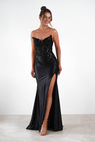 Dallas Luxe Embellished Gown | Black - Oh Hello Clothing