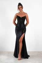 Dallas Luxe Embellished Gown | Black - Oh Hello Clothing