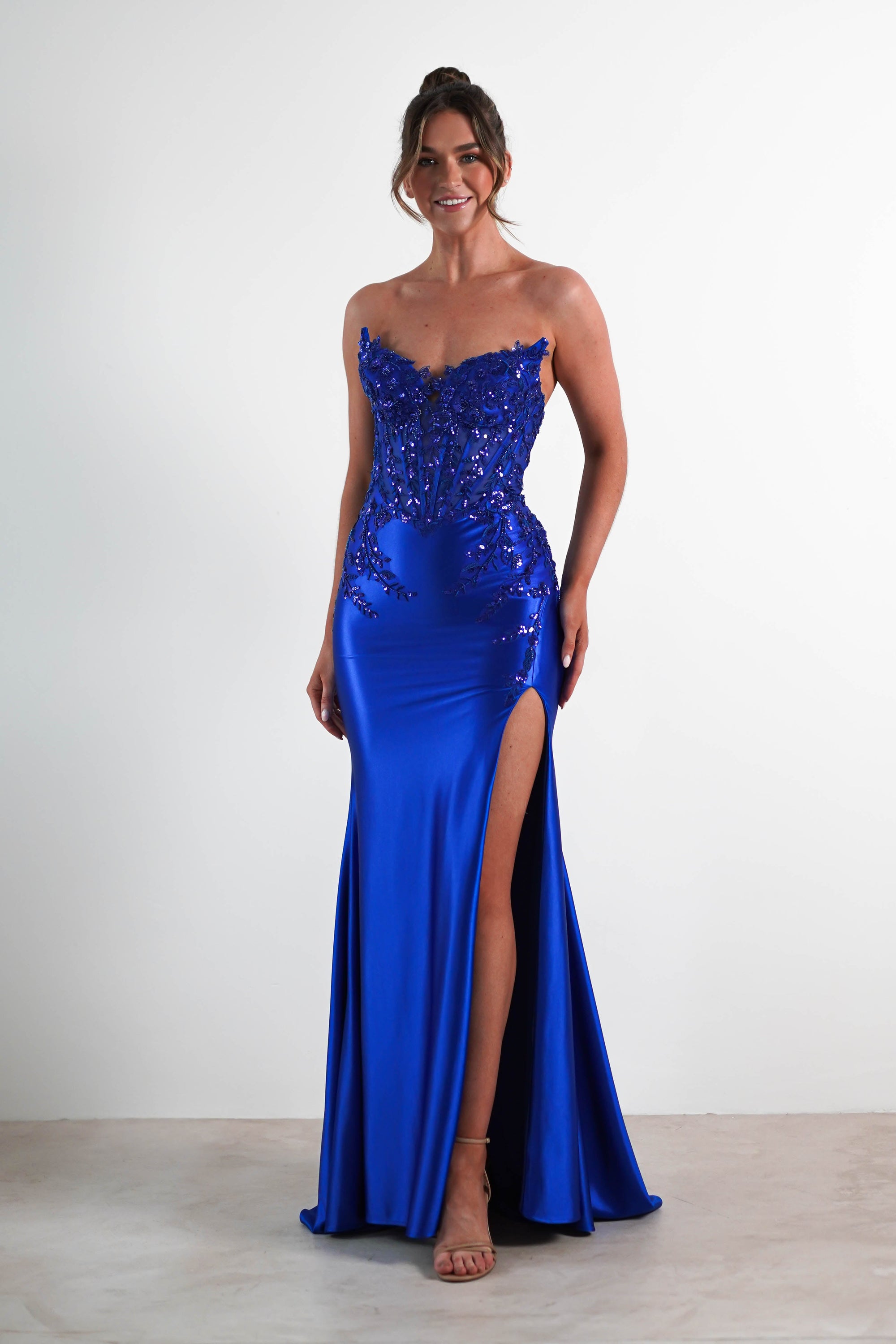 Dallas Luxe Embellished Gown | Royal Blue | Oh Hello Clothing | S (8)
