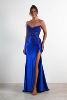 Dallas Luxe Embellished Gown | Royal Blue - Oh Hello Clothing