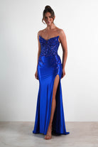 Dallas Luxe Embellished Gown | Royal Blue - Oh Hello Clothing