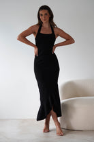 Damaris Textured Midi  | Black - Oh Hello Clothing