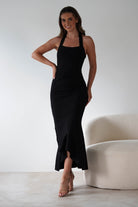 Damaris Textured Midi  | Black - Oh Hello Clothing
