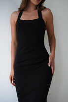 Damaris Textured Midi  | Black - Oh Hello Clothing