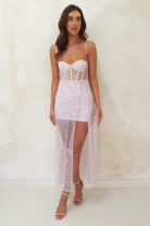 SWEET POT On Sale Demure Sequin Mini Dress | Lilac